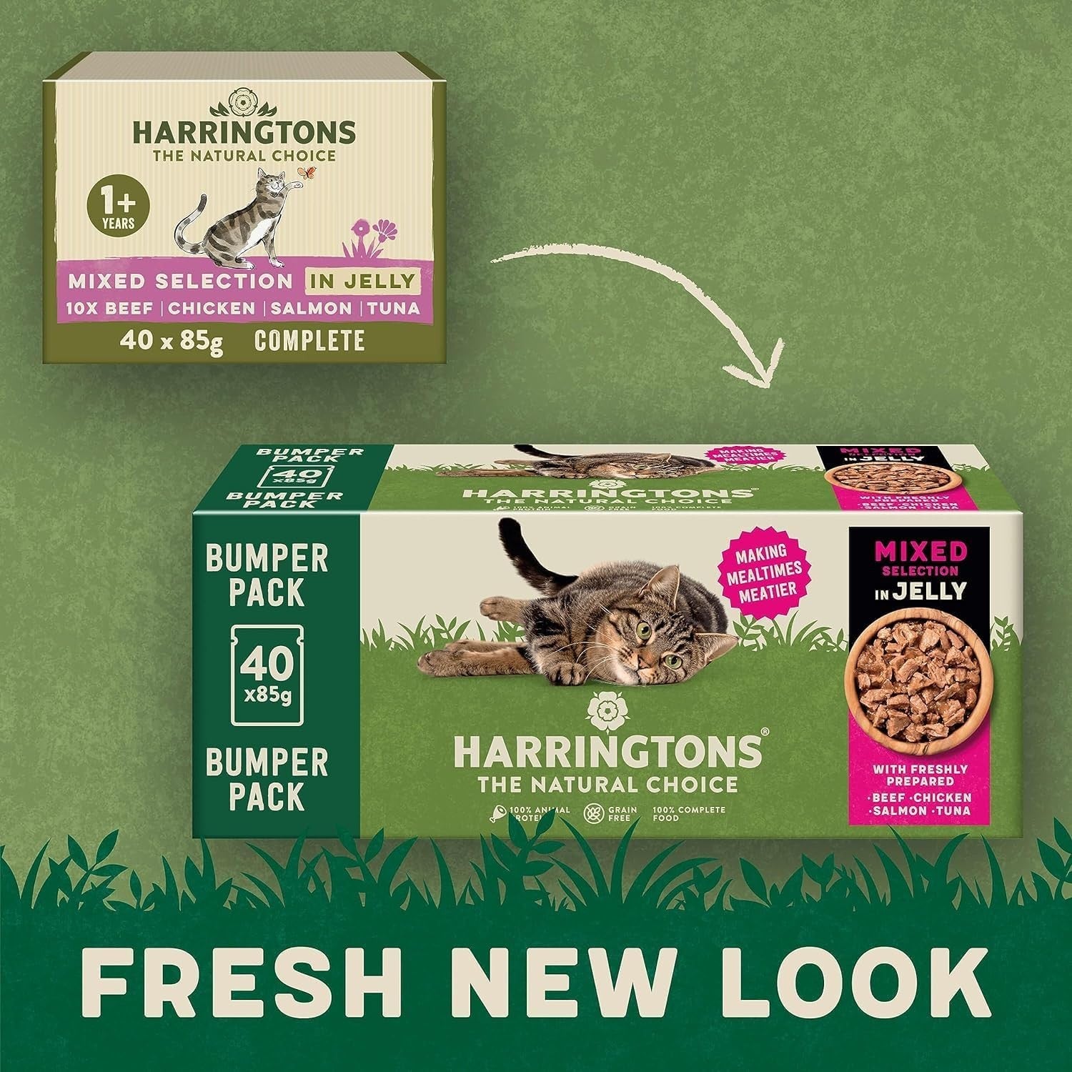 Harringtons Complete Wet Pouch Grain Free Hypoallergenic Adult Cat Food Mixed I