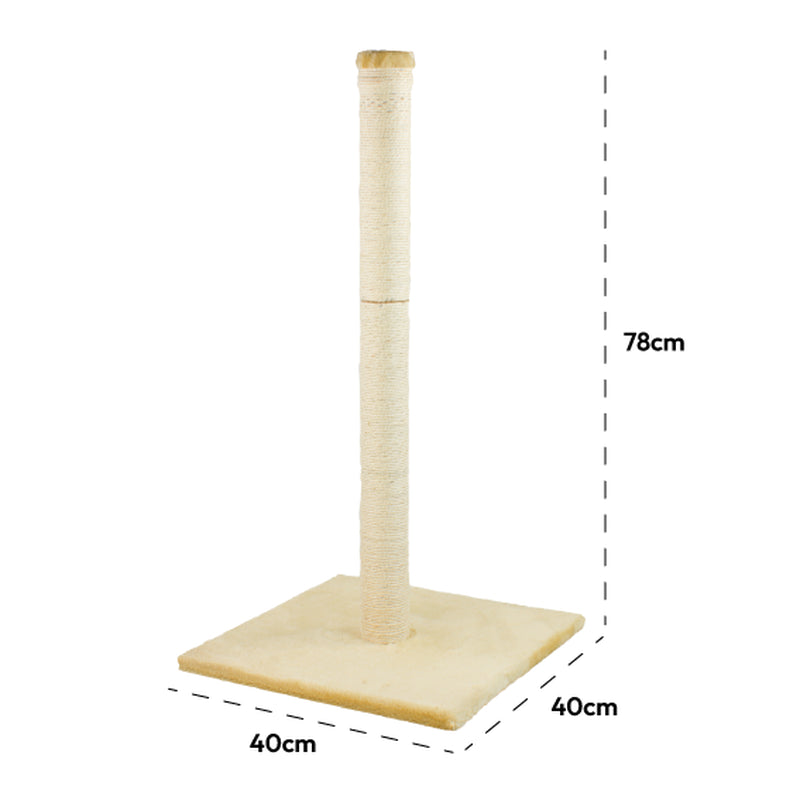KCT LARGE BEIGE CAT SCRATCHING POST ACTIVITY TREE KITTEN CLIMBING TOWER POLE TOY