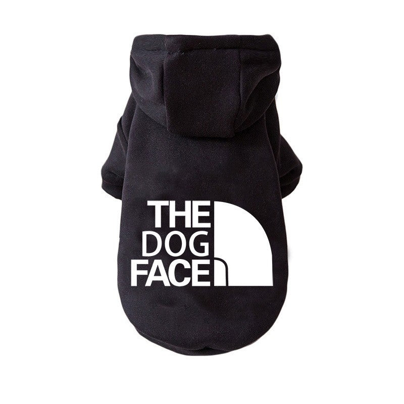 Pet Dog Clothes Winter Casual Dogface Warm Hoodie Coat Jacket Clothing XS~9XL UK