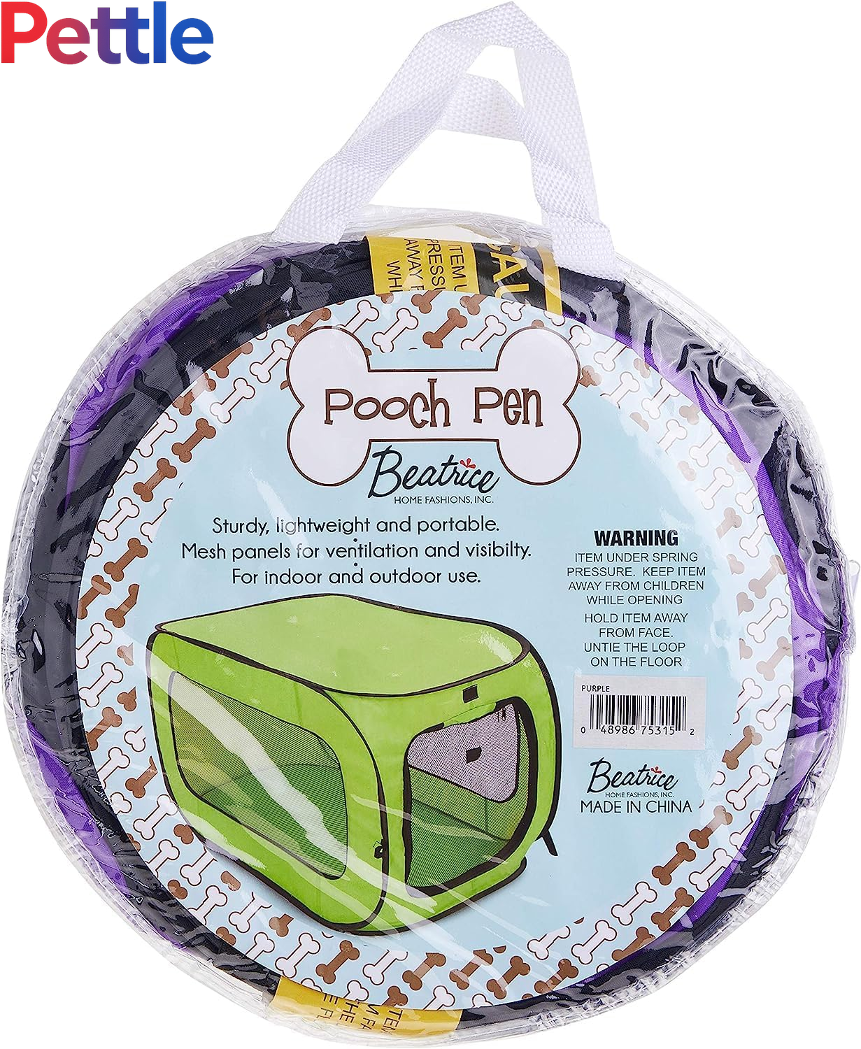 Portable, Collapsible, Pop up Kennel Travel Cat and Dog Crate, 32.5" L X 19.5" W X 19.5" H, Fuchsia