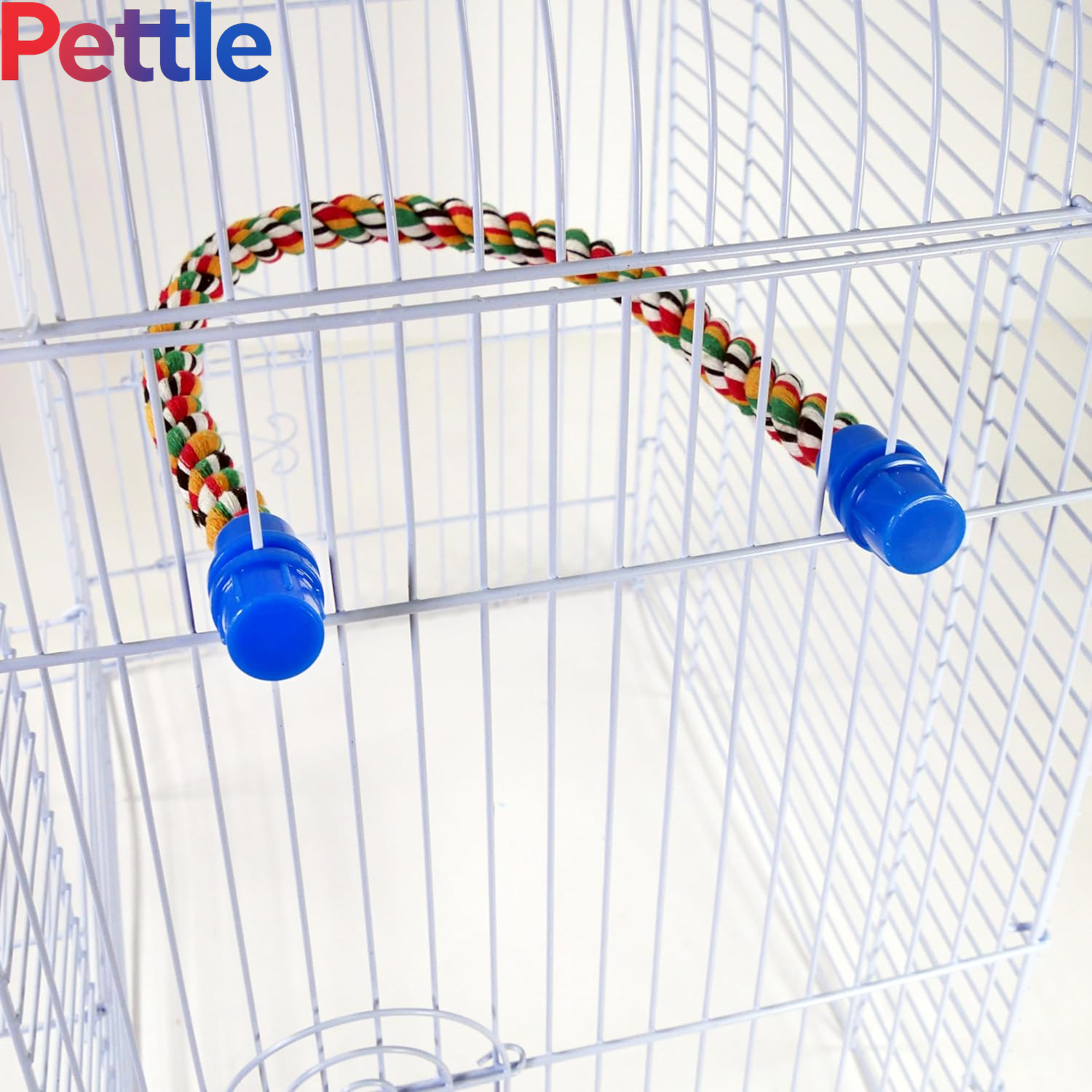 Bird Life Multicolored and Flexible Rope Perch – Create Fun, Colorful Curves and Bends – Great for Small and Medium Birds – 21” Long