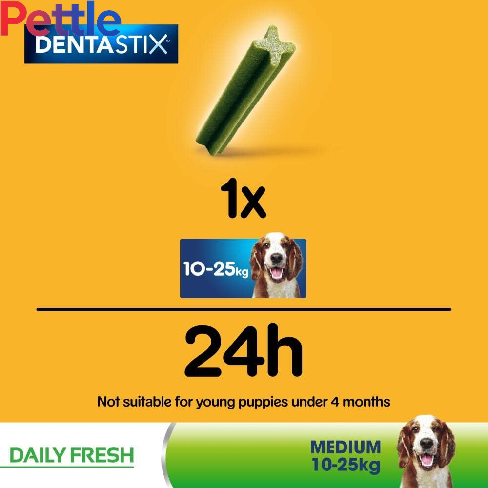 DENTASTIX Fresh - Dental Dog Chews - Megapack 4 X 28 Sticks - 