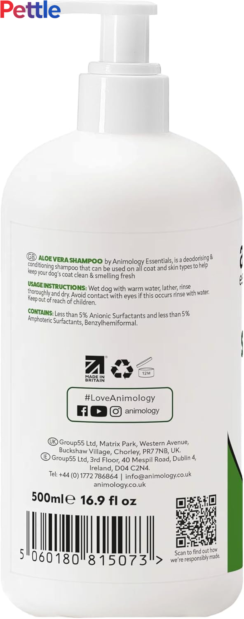  Shampoo Aloe Vera 500Ml, Built-In Conditioner Essentials 