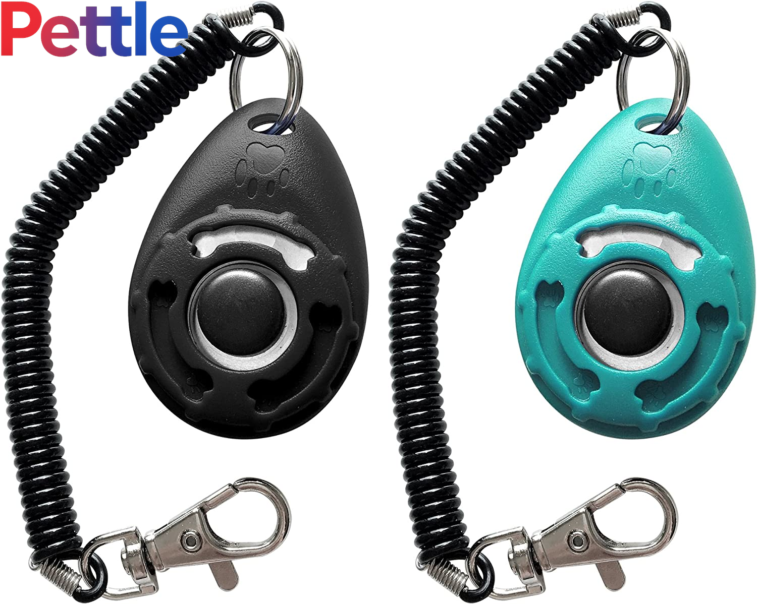 Pet Training Clicker with Wrist Strap - Dog Training Clickers (New Black + Blue)