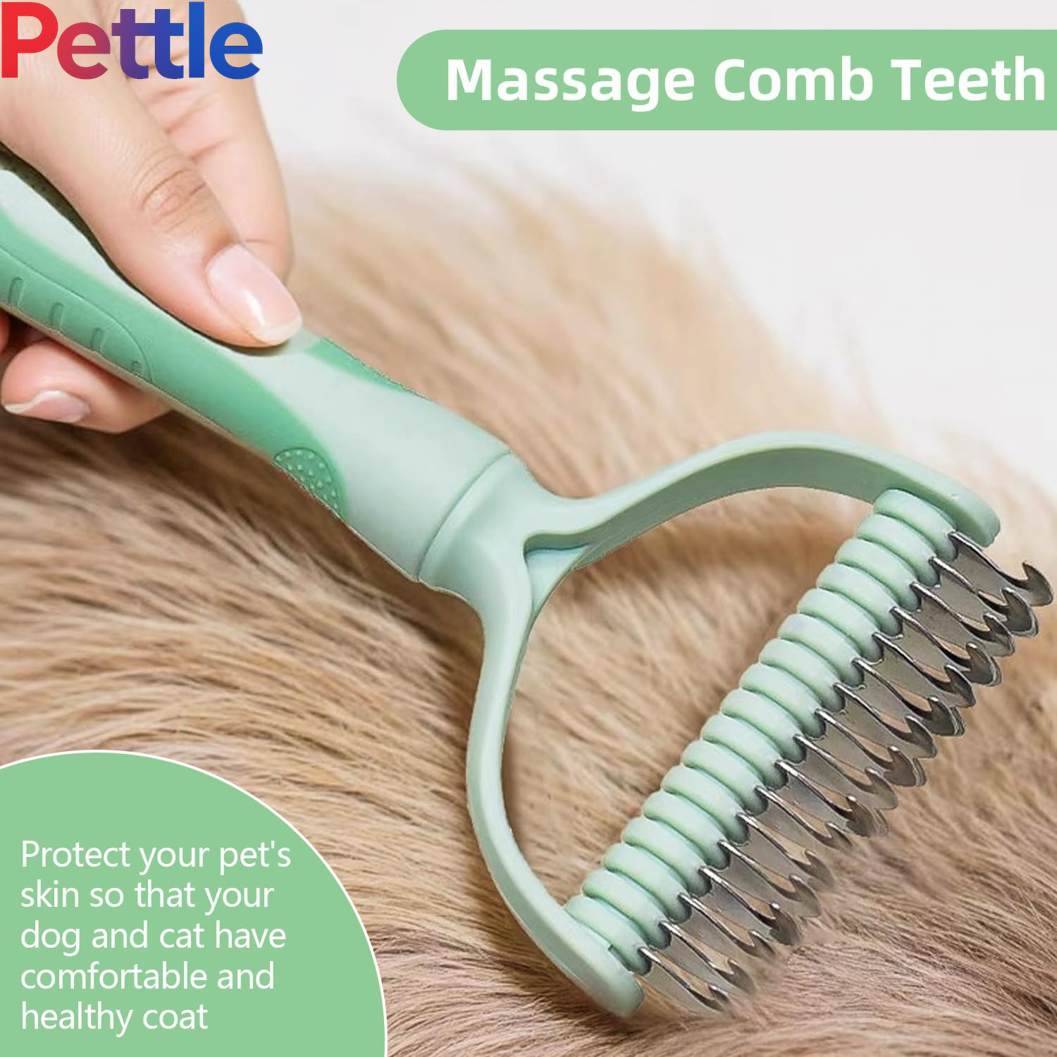 Dematting Comb  Double Sided Pet Grooming Brush