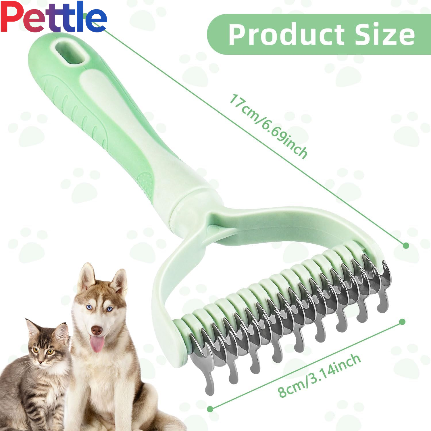 Dematting Comb  Double Sided Pet Grooming Brush