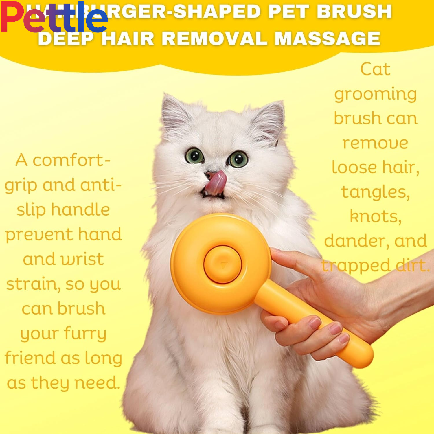 Brush with Massage Particles (YELLOW, Large)