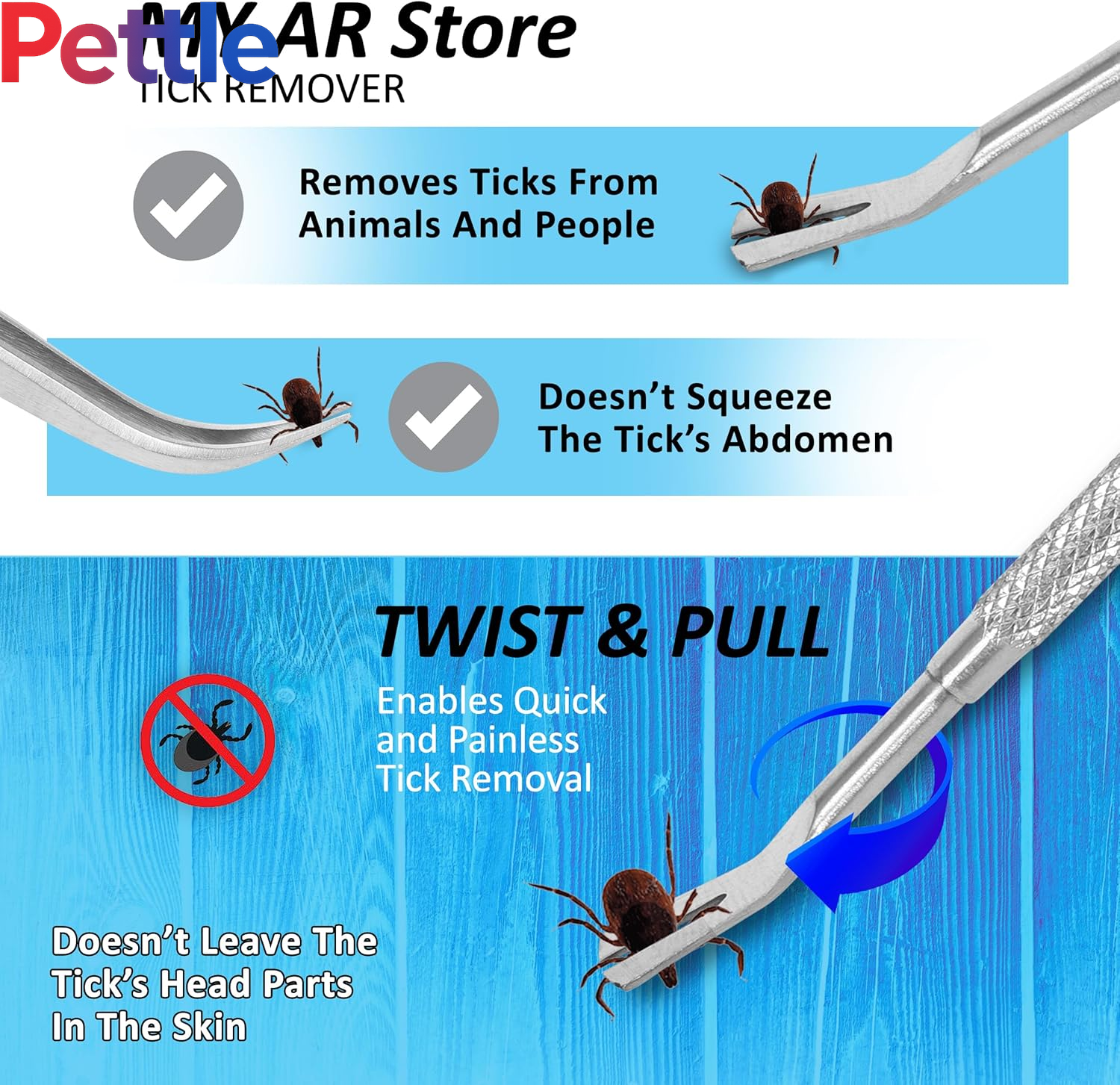 Professional Tweezers - Tick Remover