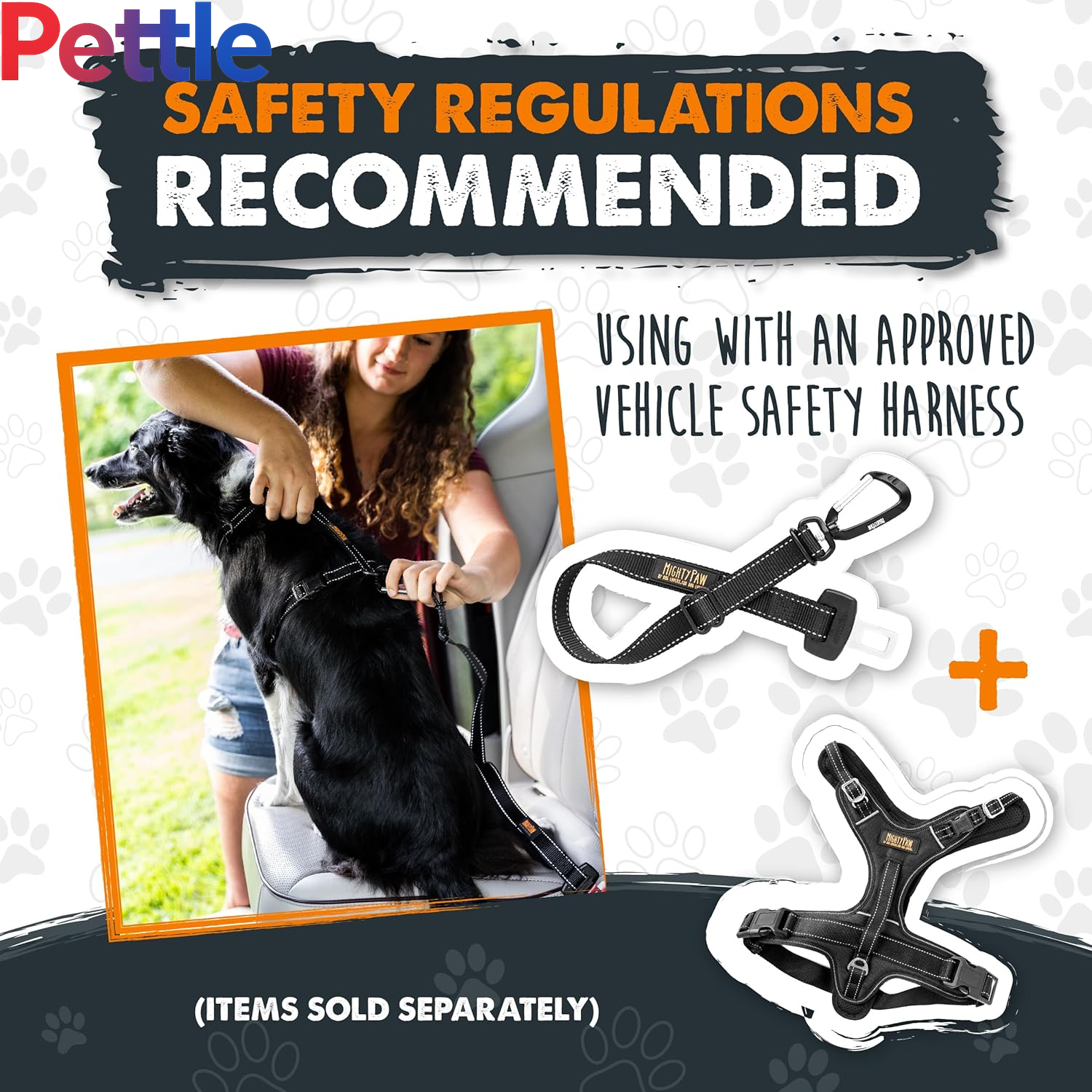 Dog Car Seat Belt | Universal Pet Safety Belt, Created with Human Seatbelt Material. All-Metal Hardware with Adjustable Length Strap. Exceeds Safety Standards. Keep Your Dog Secure (Black)