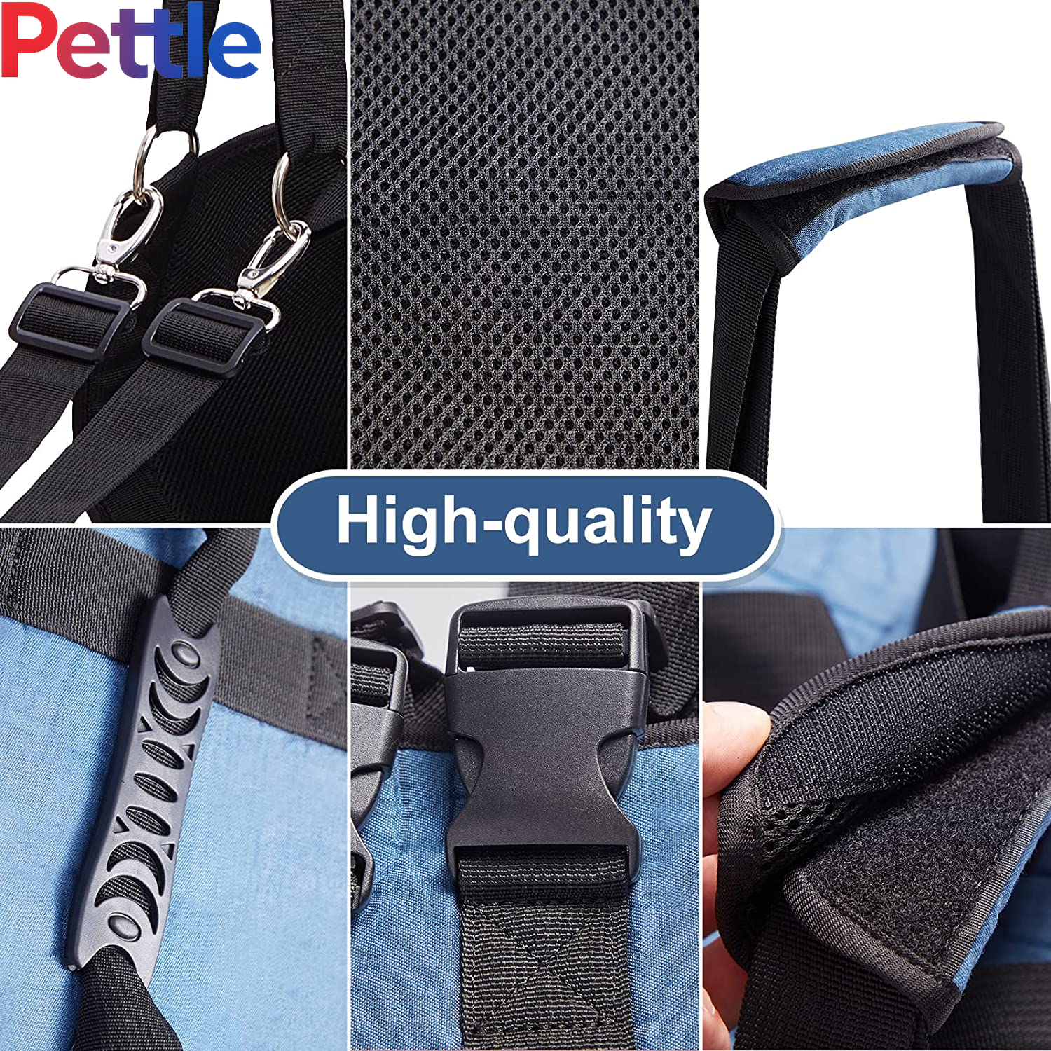 Dog Carry Sling, Emergency Backpack Pet Legs Support & Rehabilitation Dog Lift Harness for Nail Trimming, Dog Carrier for Senior Dogs Joint Injuries, Arthritis, up and down Stairs(2Xl, Blue)