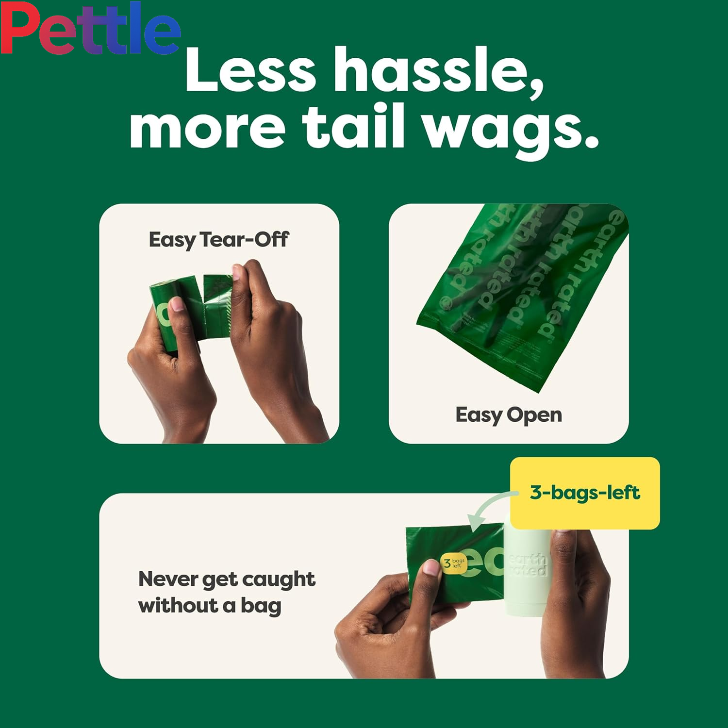 Dog Poo Bag Holder with Dog Poo Bags Rolls, Durable and Guaranteed Leakproof, Lavender Scented, 1 Dispenser and 900 Bags