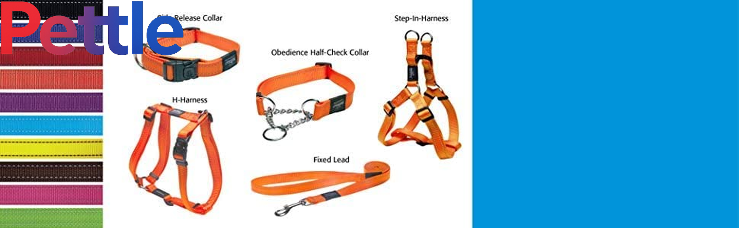 Reflective Nylon Choke Collar; Slip Show Obedience Training Gentle Choker for Medium Dogs, Orange