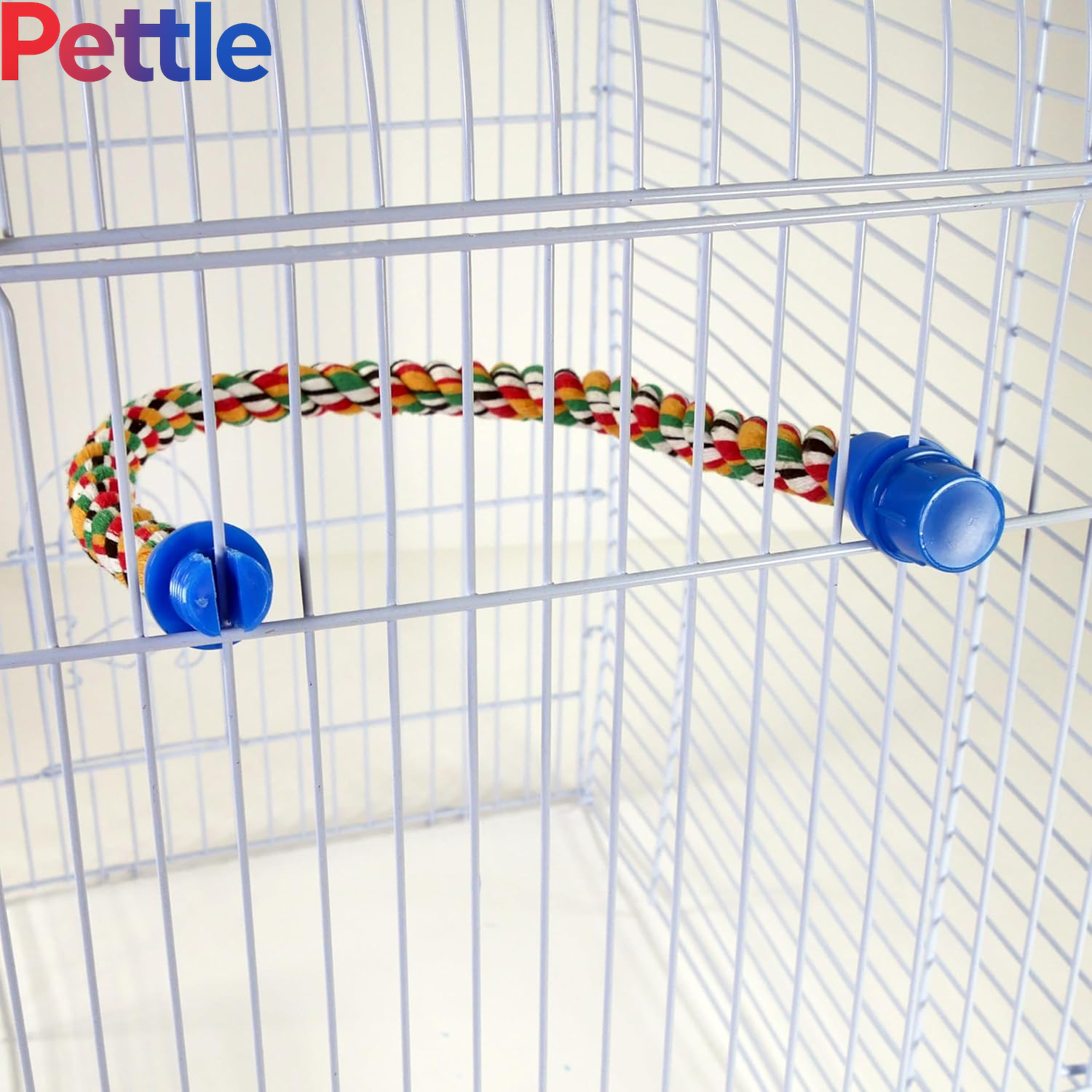 Bird Life Multicolored and Flexible Rope Perch – Create Fun, Colorful Curves and Bends – Great for Small and Medium Birds – 21” Long