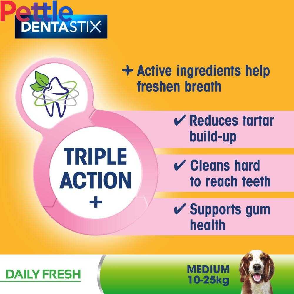 DENTASTIX Fresh - Dental Dog Chews - Megapack 4 X 28 Sticks - 