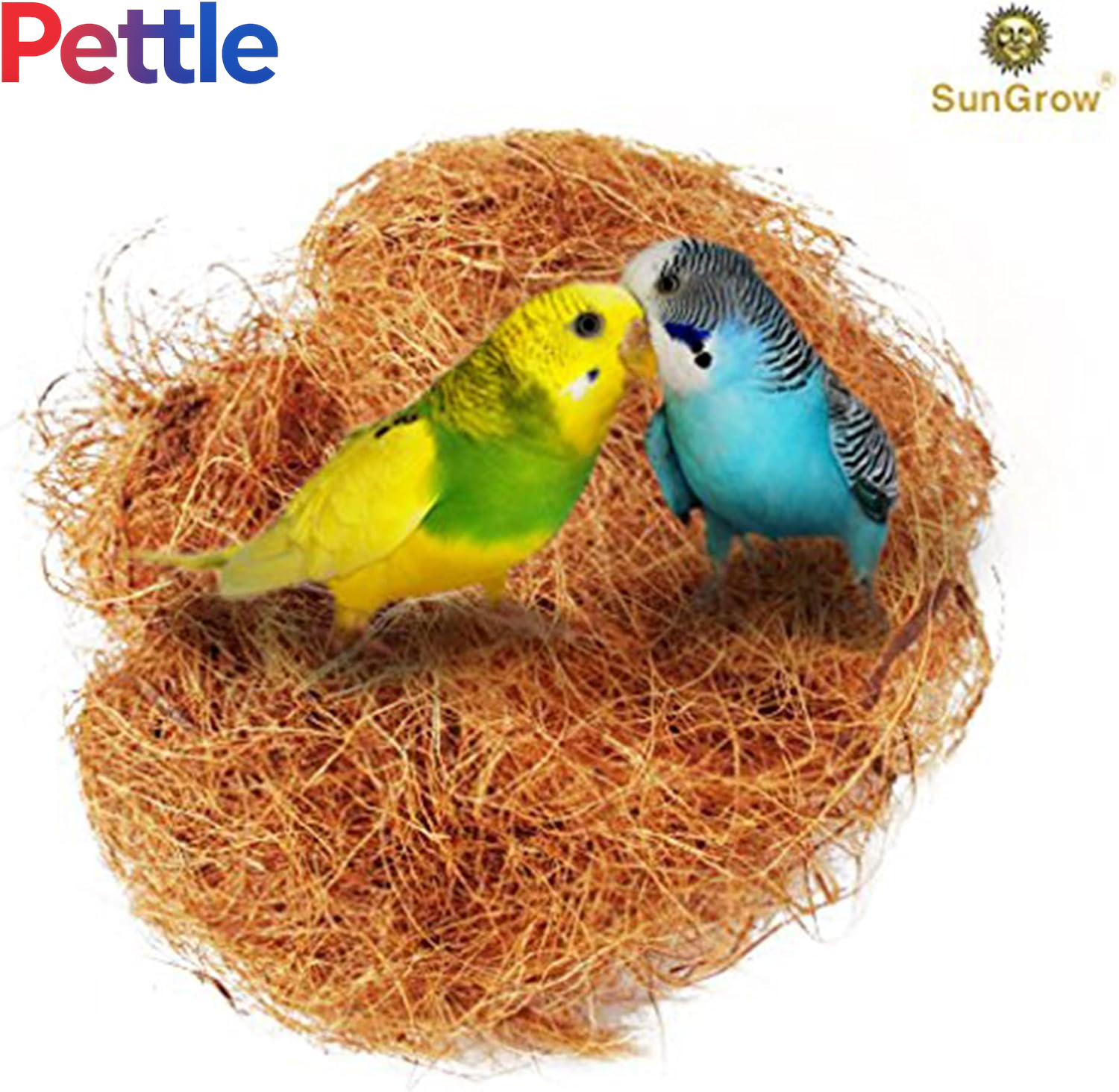 45G Finch Coconut Fiber, Loose Bedding Substrate for Birds Nest Cages, Nesting Material for Budgie Hummingbird Canary Parakeet